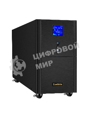Источник бесперебойного питания (инвертор, синус, для котла) ExeGate SineTower SN-5000.LCD.AVR.2SH.1C13.T.RJ.USB 5000VA/4000W, чистая синусоида, LCD дисплей, AVR, 2*Schuko+1*C13+1*ternimal, RJ45/11, USB, линейно-интерактивный, черный