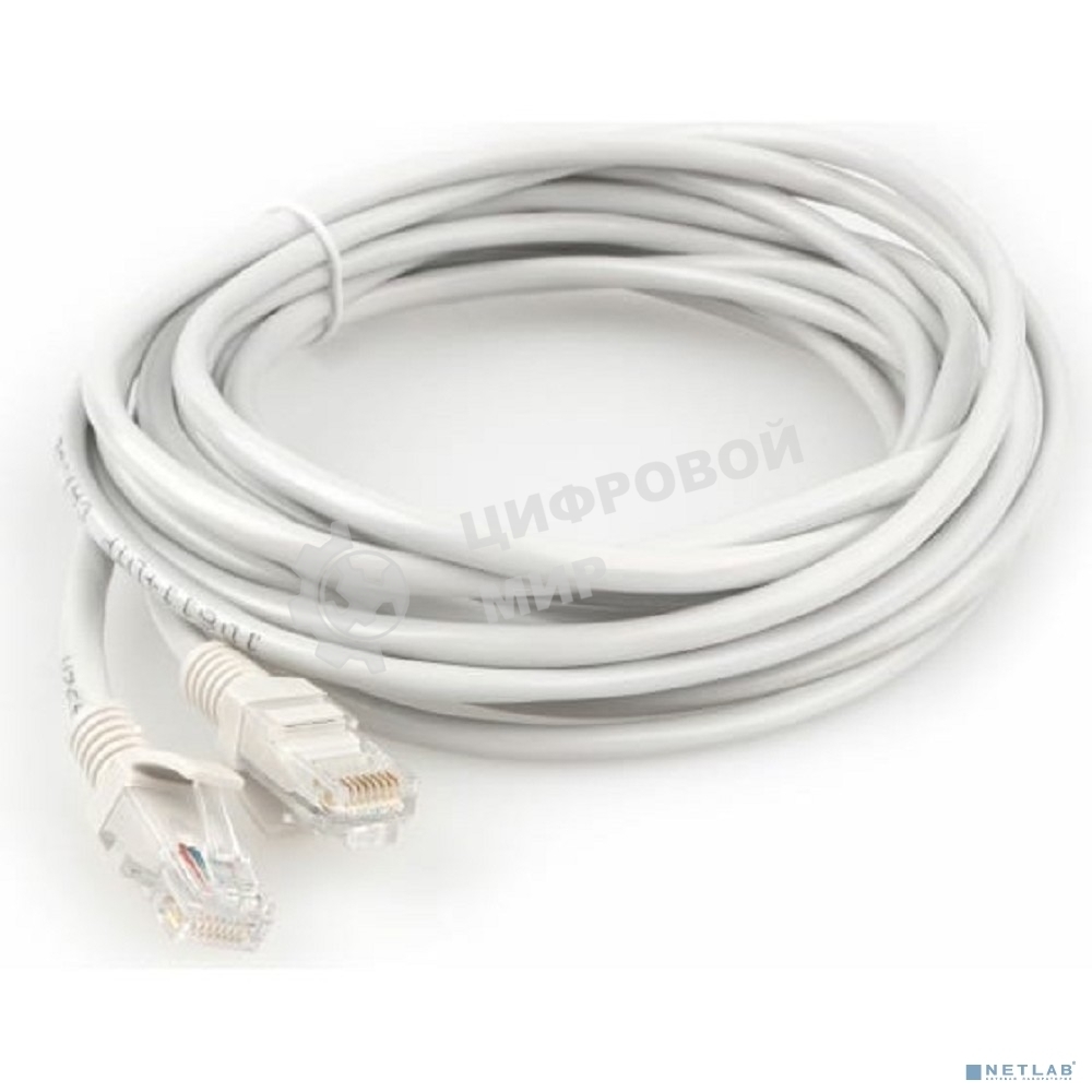 Патч-корд CCA light UTP Гарнизон PC-UTP-5e-5 cat.5e, 5м, литой, многожильный серый