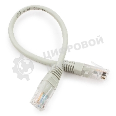 Патч-корд медный UTP Cablexpert PP10-0.25M cat.5, 0.25м, литой, многожильный, серый