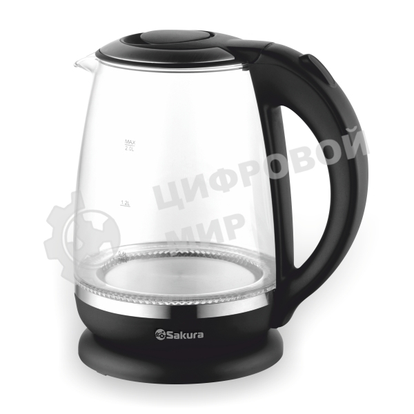 Чайник электрический Sakura SA-2719BK 2 л, стекл подсв