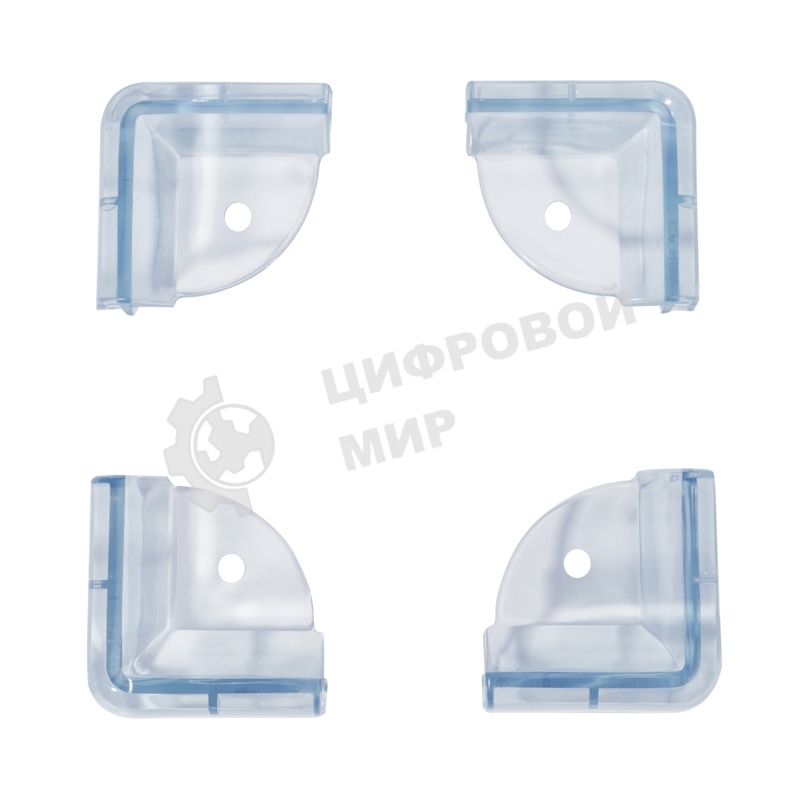 Прозрачные треугольные накладки-протекторы для мебели (4.3*4.3*2.1 см). 4 шт. 