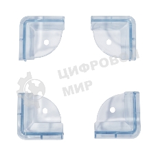 Прозрачные треугольные накладки-протекторы для мебели (4.3*4.3*2.1 см). 4 шт. 