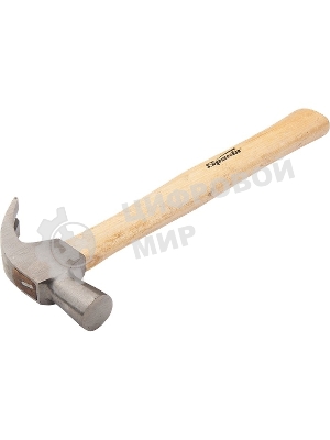 Молоток-гвоздодер Sparta 225 г, боек 22 мм, деревянная рукоятка