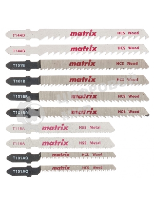 Набор полотен Matrix для электролобзика универсальный, 10 шт, T-SET1003