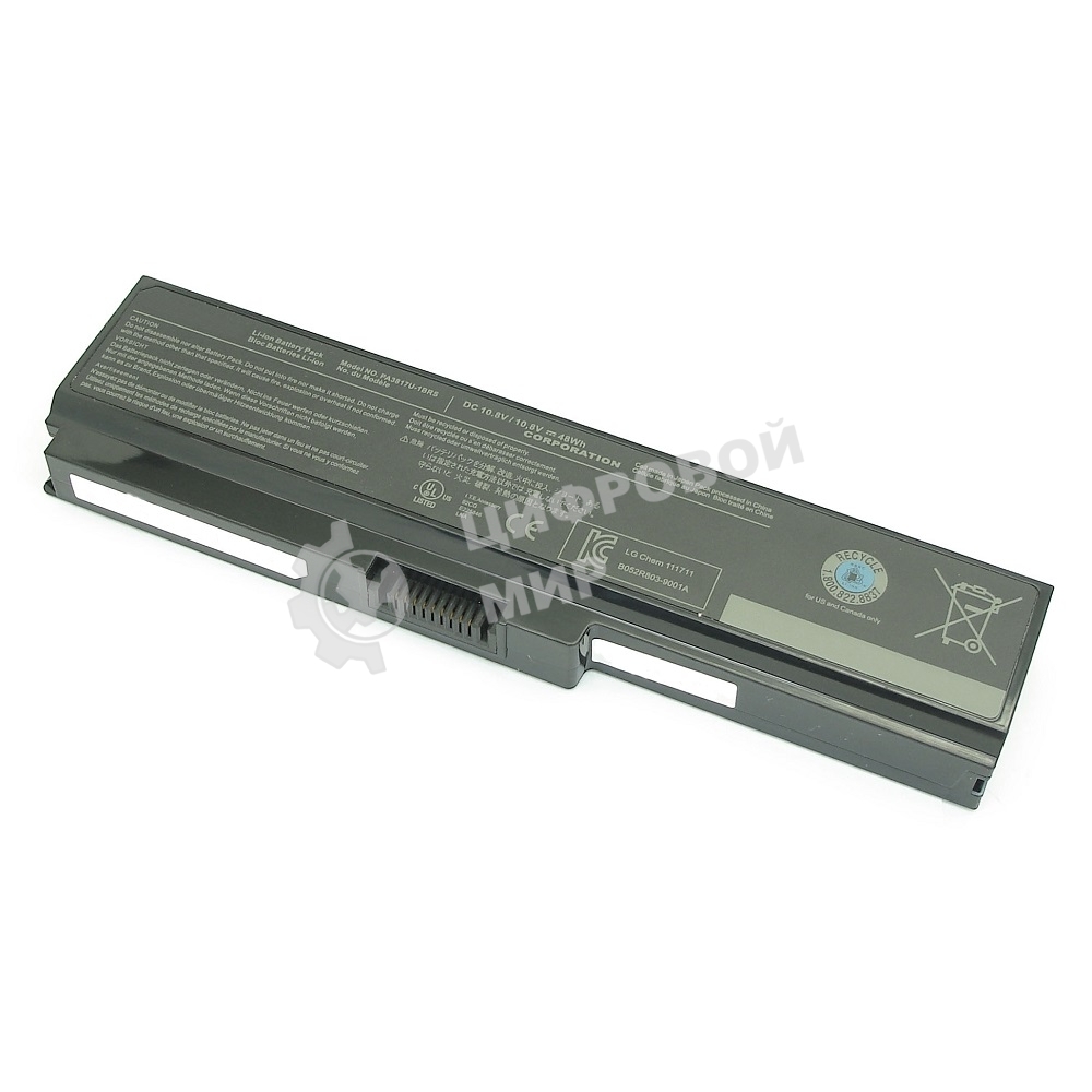 Аккумуляторная батарея для ноутбука Toshiba Satellite L750 4400mAh черный