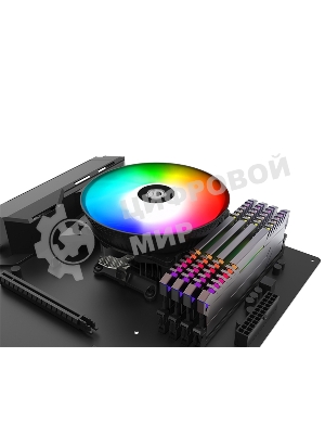 Кулер ID-COOLING DK-03 RAINBOW черный/серебристый 120мм алюминий 1800rpm 26db 4-pin 100W 63мм