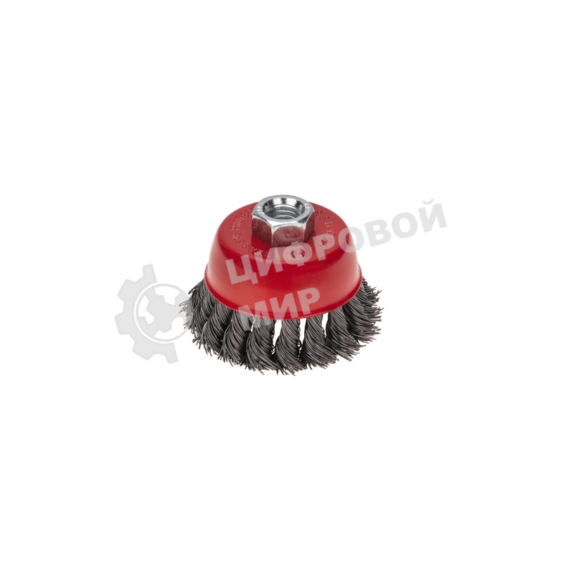 Щетка чашечная для УШМ Kranz крученая стальная проволока, 75мм, М14