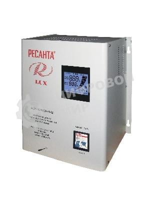 Стабилизаторы напряжения Ресанта АСН-12 000/Н1-Ц 63/6/22 Стабилизатор Lux 220В±8%, Габ. 305х190х360, Вес 19,5кг