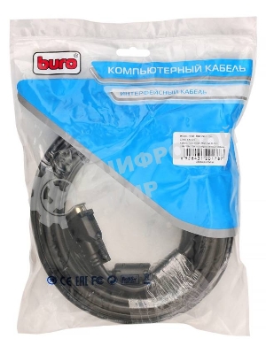 Кабель Buro 24M/19M 10м позол/ферритовые кольца