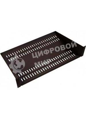 Полка перфорированная консольная 2U, глубина 300 мм, черный (МС-30-9005)