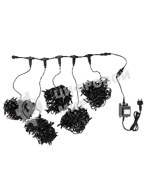 Гирлянда Neon-night LED ClipLight 24V, 5 нитей по 20 метров, цвет диодов белый, Flashing (белый)