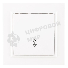 Выключатель 1-кл. СП Минск 10А проходной белый Basic EKF ERV10-025-10