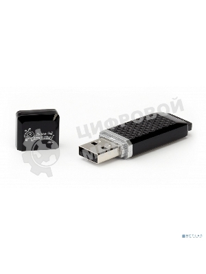 Флешка USB Smartbuy Quartz Black (SB4GbQZ-K), 4Gb, USB 2.0, R/W 15/5, черный