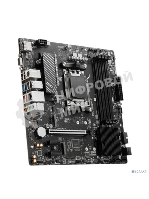 Материнская плата MSI PRO B650M-P, AM5, AMD B650, 4xDDR5, 4xSATA, 2xM.2, 1xPCI-E 4.0 x16, 2xPCI-E 4.0 x1, 1xHDMI, 1xDP, 1xVGA, 1x2.5Gb LAN, 2xUSB 3.2 Gen 1, 2xUSB 3.2 Gen 2, 3x3.5 мм, 7.1, Micro-ATX