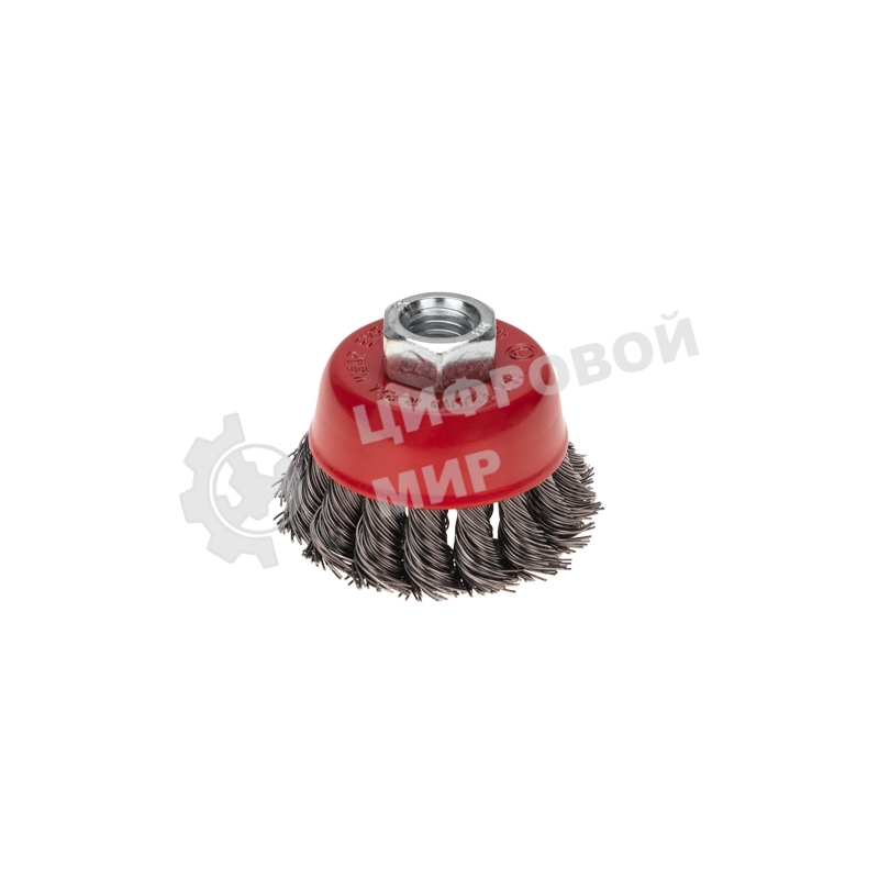 Щетка чашечная для УШМ Kranz крученая стальная проволока, 65мм, М14