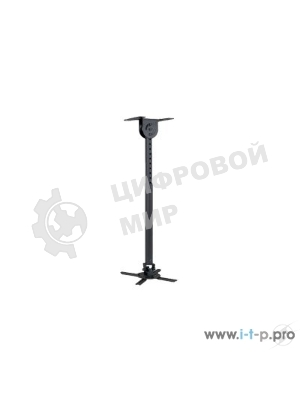 Кронштейн Wize WPA-B черный Потолочные, Макс. крепежное расстояние 260х260, макс. вес нагрузки 12 кг, Наклон,поворот °+/-15, расстояние от стены/ потолка 35-46 см