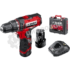 Дрель-шуруповерт Зубр ДШЛ-125-22, 12 В, 2 Ач, 30 Нм, щеточный