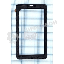 Сенсорное стекло (тачскрин) для Irbis TZ71, черное с рамкой