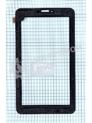 Сенсорное стекло (тачскрин) для Irbis TZ71, черное с рамкой