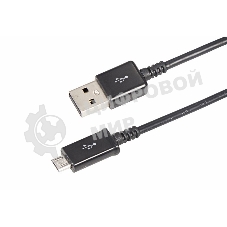 Кабель Rexant USB кабель microUSB длинный штекер 1М черный