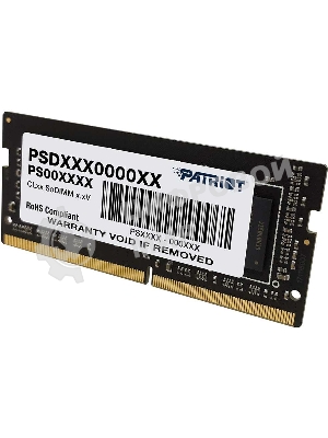 Оперативная память Patriot Signature, DDR4, 16GB (1x16 GB), 2666 MHz, CL19, SO-DIMM