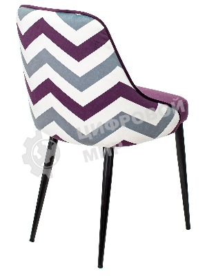 Стул для кухни Бюрократ KF-5_2 комплект 2 шт фиолетовый зигзаг металл черный на ножках