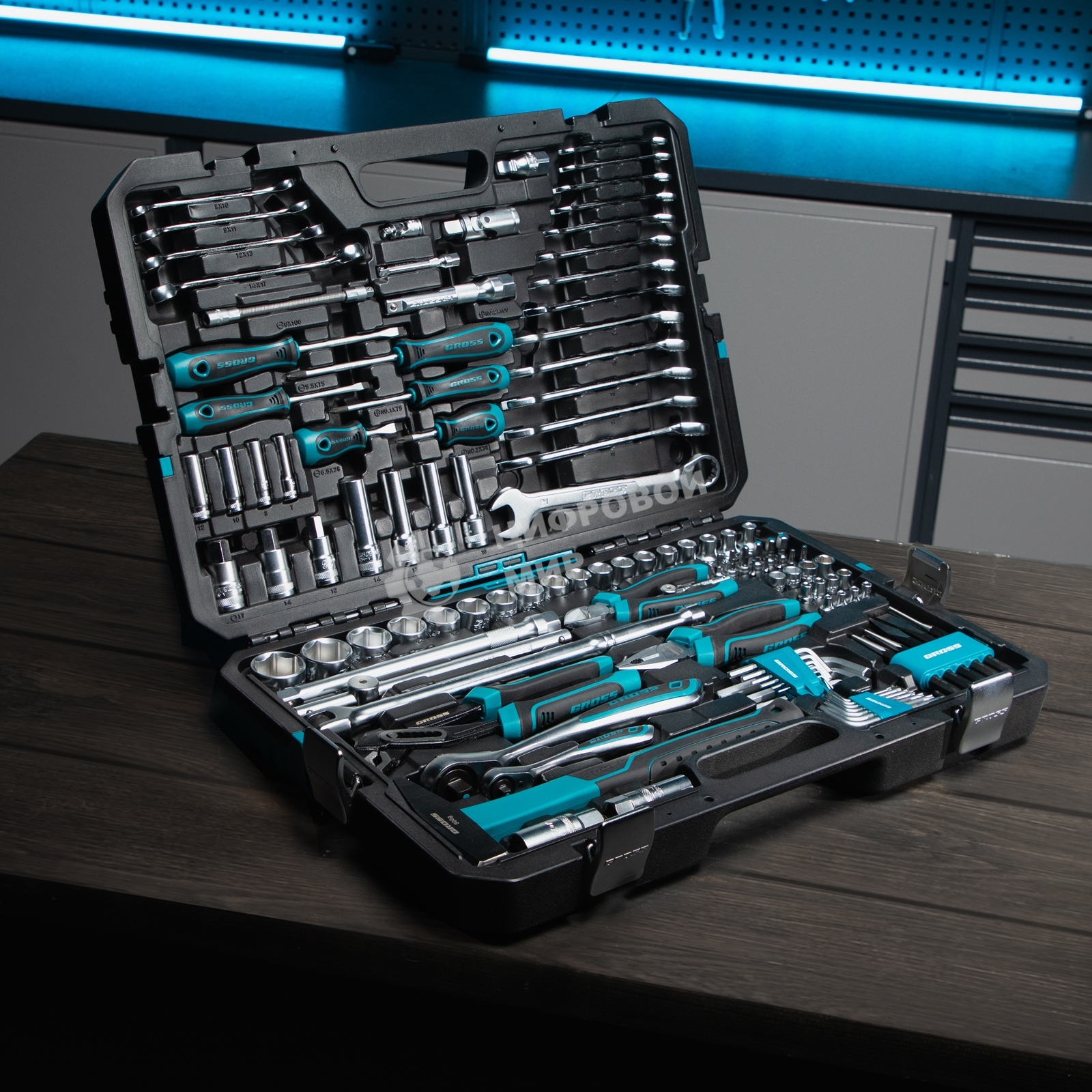 Набор инструментов Gross 115 пред., 120 зубьев, CrV, 1/4