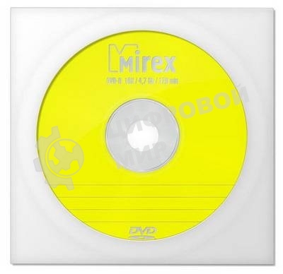 Диск DVD-R Mirex 4.7 Gb, 16x, Бум.конверт (1), (1/150/600)