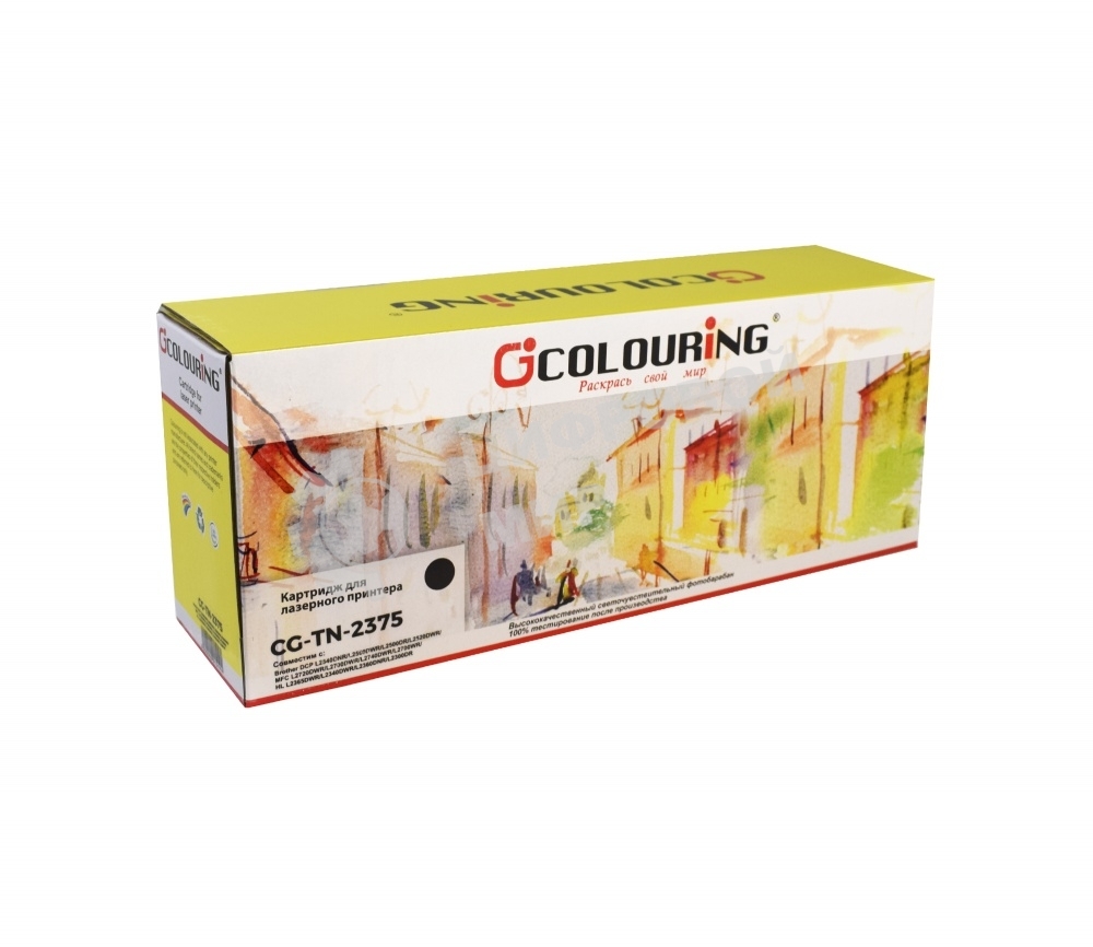 Картридж Colouring CG-TN-2375 черный (2600 стр.) для Brother DCP L2540DNR/L2560DWR/L2500DR/L2520DWR/MFC L2720DWR/L2700DWR/L2740DWR/L2700WR/HL L2365DWR/L2340DWR/L2360DNR/L2300DR