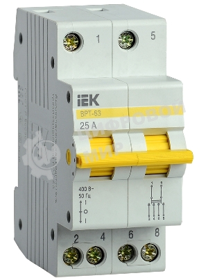 Выключатель-разъединитель трехпозиционный 2п ВРТ-63 25А ИЭК MPR10-2-025