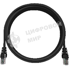 Патч-корд NTSS NTSS-PC-UTP-RJ45-5e-1.0-LSZH-BL NTSS-PC-UTP-RJ45-5E-1.0-LSZH UTP RJ-45 вил.-вилка RJ-45 кат.5E 1м черный LSZH (уп.:1шт) 26AWG