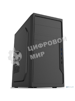Компьютерный корпус Foxline FL-733R-FZ450R-U32C-PH mATX case, black, w/PSU 450W 12cm, w/2xUSB 2.0, w/2xUSB 3.0, w/1xType-C (USB 2.0), w/2xcombo audio, w/pwr cord, w/o FAN