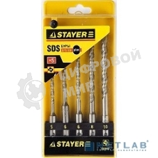 Набор буров STAYER PROFI 2930-H5 по бетону, хвостовик 