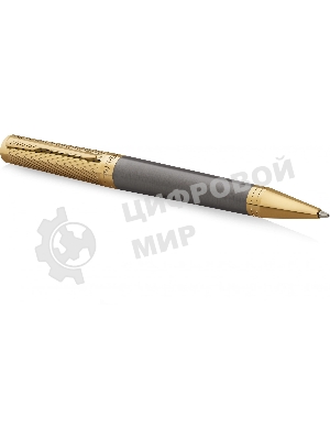 Ручка шариковая Parker Ingenuity Pioneers K571 (2200952) Arrow Grey GT M, черные чернила, подарочная коробка