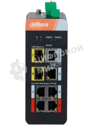 Коммутатор Dahua DH-IS4207-4GT-120 5G 2SFP 4PoE 120W неуправляемый