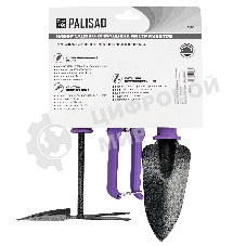 Набор садового инструмента Palisad с секатором, пластиковые рукоятки, 3 предмета, STANDARD