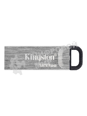 Флешка USB Kingston DataTraveler KYSON (DTKN/128 Gb), 128Gb, USB 3.2 Gen 1, R/W 200/60, серебристый/черный