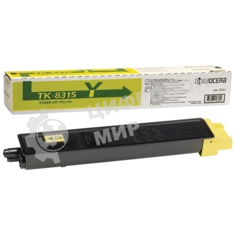 Картридж лазерный Kyocera TK-8315Y (1T02MVANL0) желтый для TASKalfa 2550ci 6000 стр.