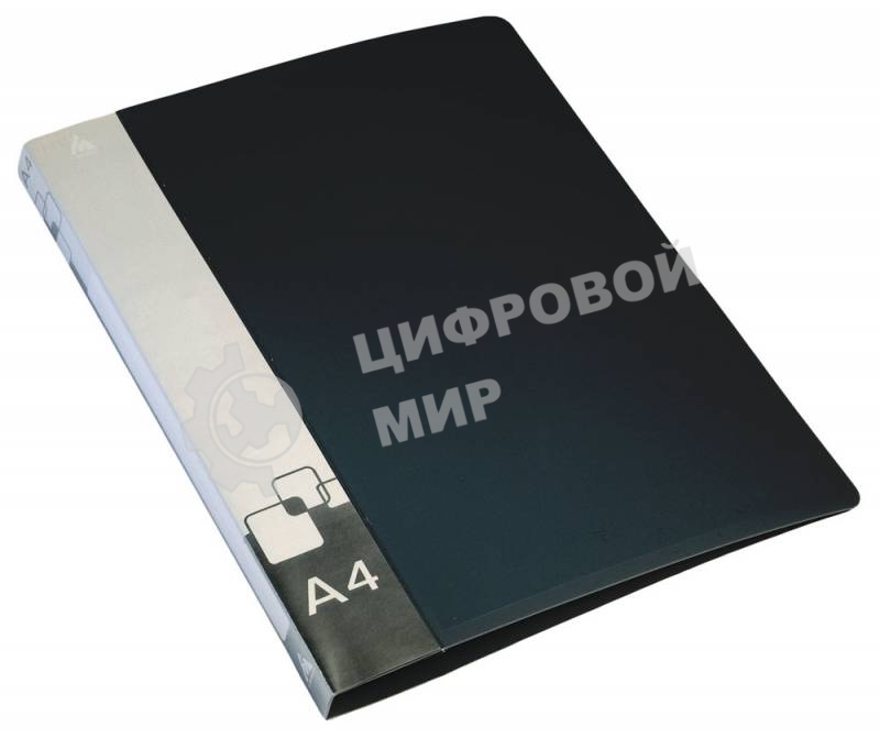 Папка с металлическим зажимом Бюрократ -PZ07CBLCK A4, пластик, 0.7мм, внутренний и торцевой карман, черный