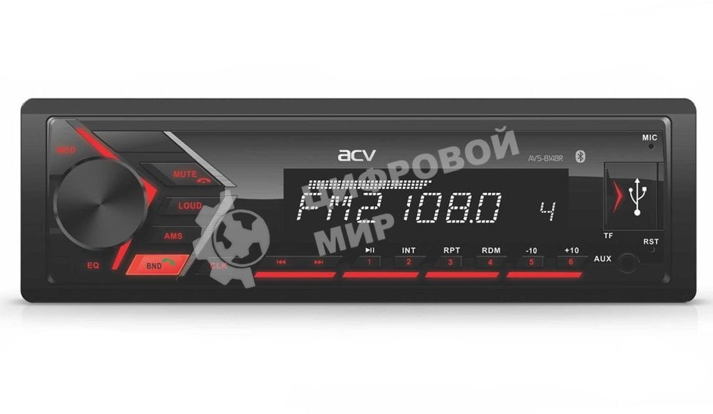 Автомагнитола ACV AVS-814BR 1DIN 4x50Вт