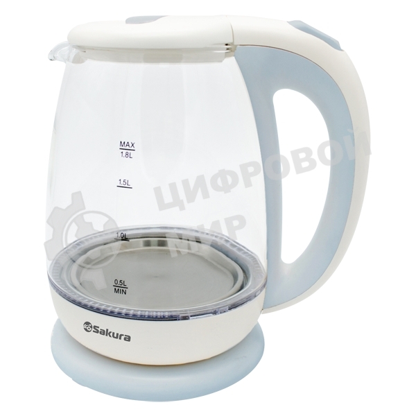 Чайник электрический Sakura SA-2723WG 1.8 л, стекл подсв