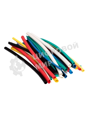 Набор трубок термоусадочных ТУТ 1/0.5; 1.5/0.75; 2/1; 2.5/1.25; 3/1.5 (6 цветов по 5шт 100мм) PROxima EKF tut-n-2-r