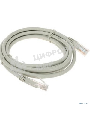 Патч-корд медный UTP CablexpertPP10-2M кат.5e, 2м, литой, многожильный, серый