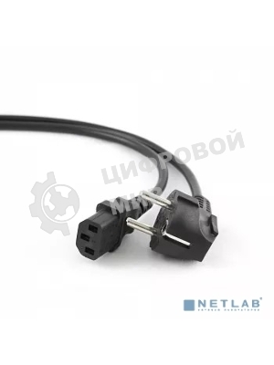 Кабель сетевой CAC6-EU-C13-3M Wize, 3 м, Евровилка 3 pin - C13, 6 А, черный, пакет