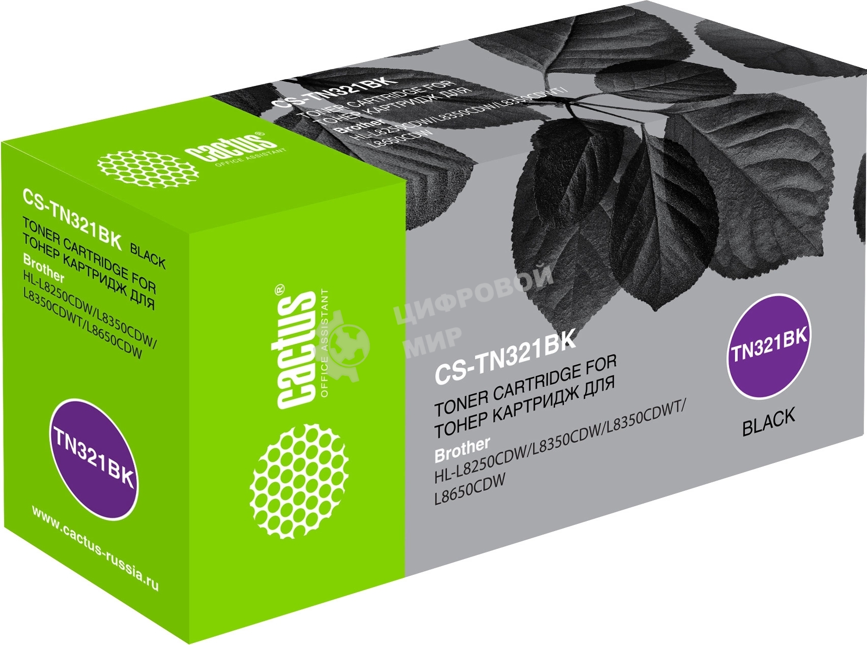 Картридж лазерный Cactus СS-TN-321BK черный (27000 стр.) для Konica Minolta bizhub C224/C224e/C284/C284e/C364