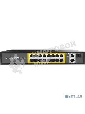 Коммутатор Netis 16PORT 10/100M 16POE+2XGE+SFP P116GH