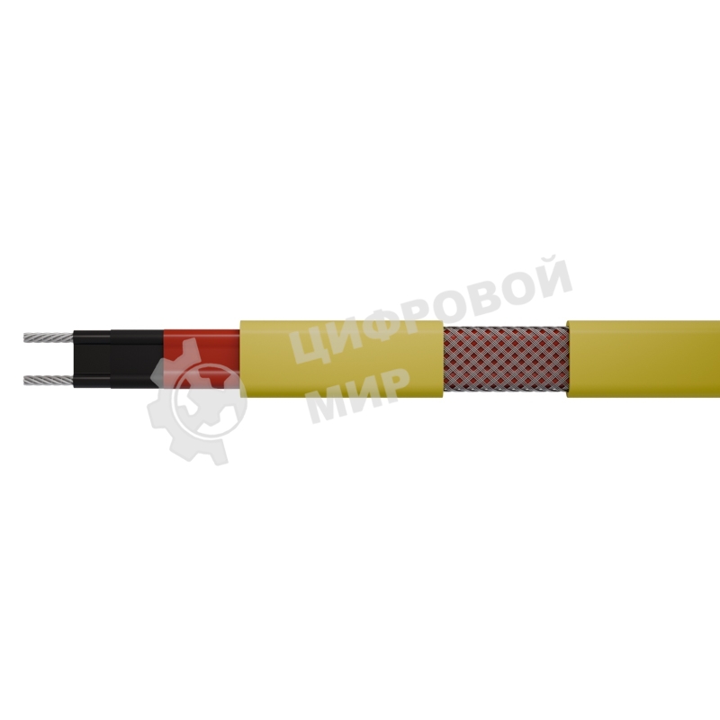 Кабель греющий (нагревательный) Rexant саморегулирующийся RSH-30F 200/240 С°, экранированный, взрывозащищенный, Ex, 30Вт/м, 1,2мм2/110м