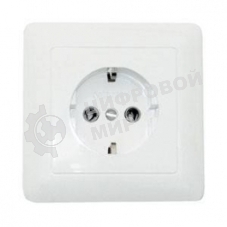 Розетка WESSEN RS16-134-BХИТ белый 1-я с/з 16А скрытый монтаж