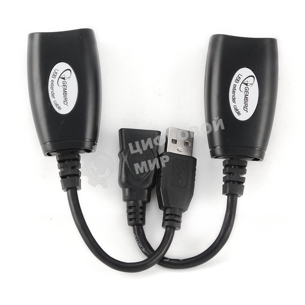 Кабель Gembird USB 2.0 удлинительный AM/AF/RJ45Fx2 по витой паре