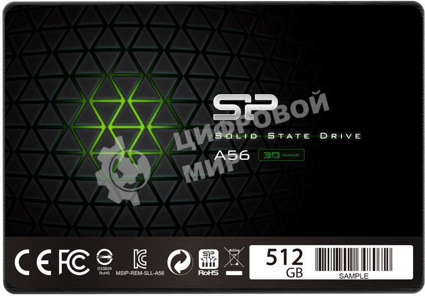 Накопитель SSD Silicon Power Ace A56, 512Gb, SATA III, 2.5